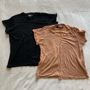 SET OF 2 Reformation tees // Black and Terracotta